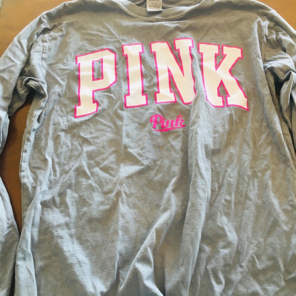 PINK VS gray and magenta lounge shirt